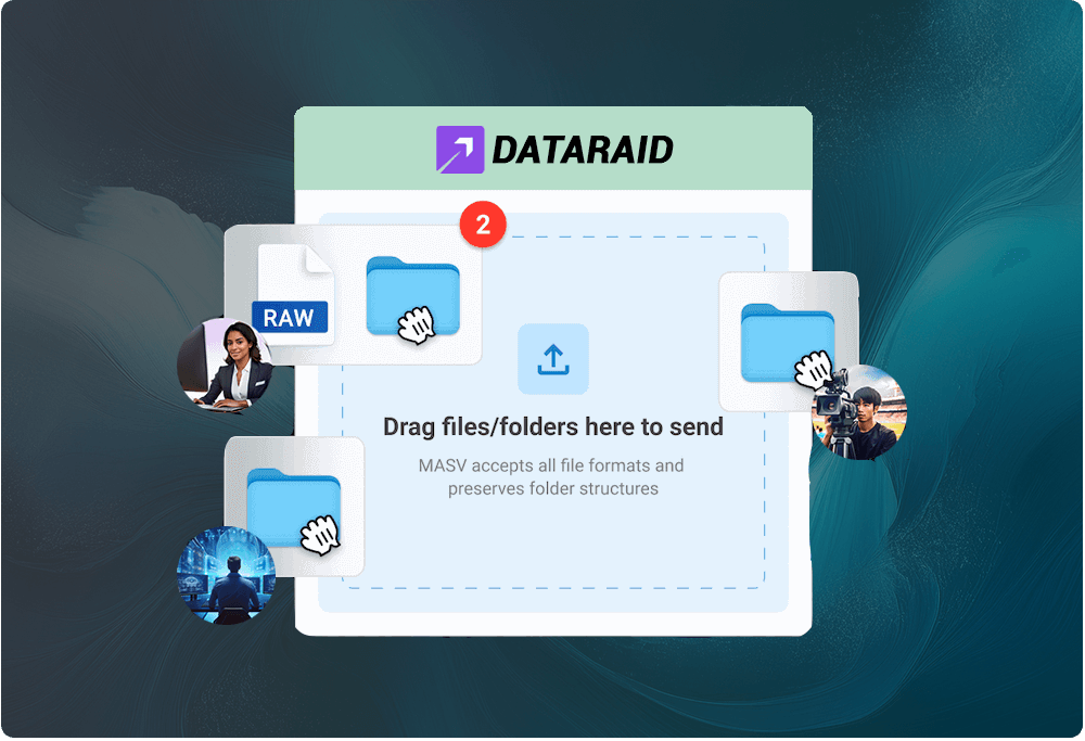 Get Started with MASV. Easily drag and drop your files and send.