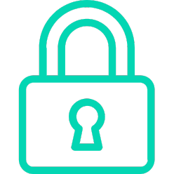 Fast onboarding: Green padlock icon representing secure and quick user onboarding process.