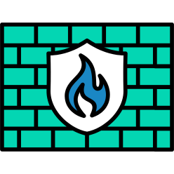 Firewall protection for MASV, an Aspera alternative at 1/4 the cost. Data security illustration.