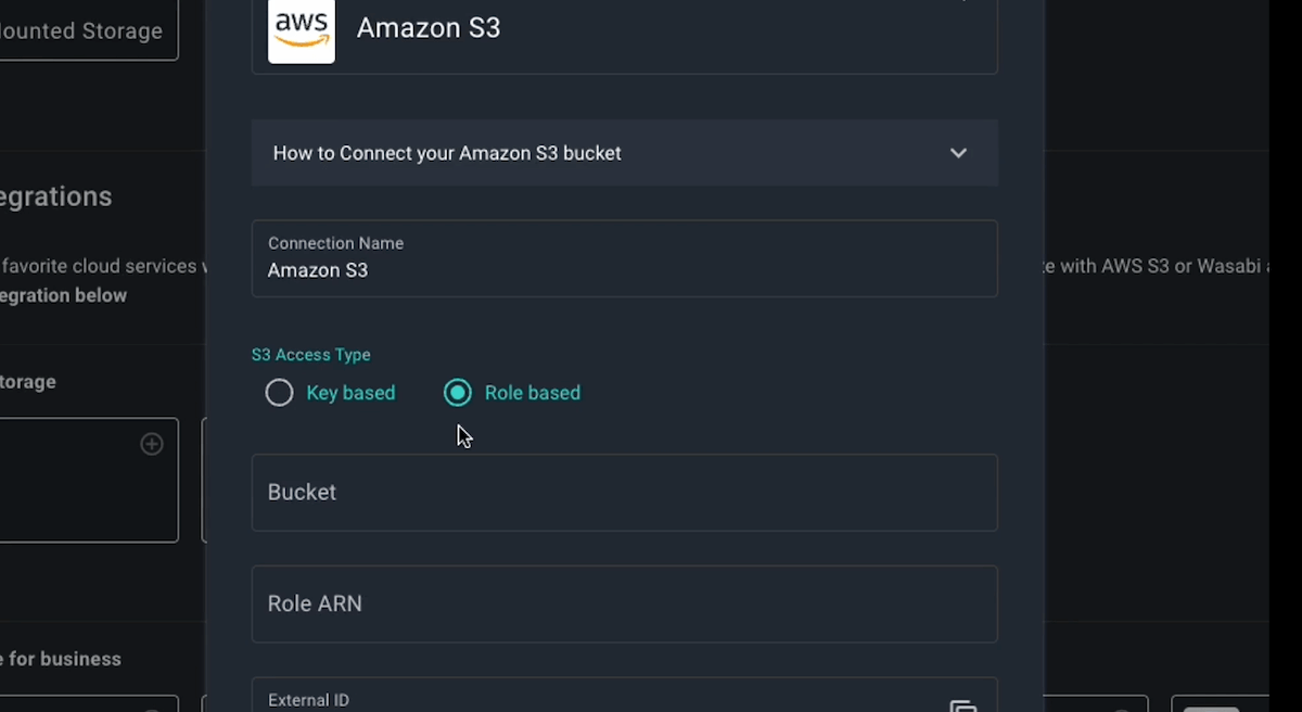 MASV Role-Based S3 Access: Securely connect to Amazon S3 using roles for dynamic package routing and enhanced data security.